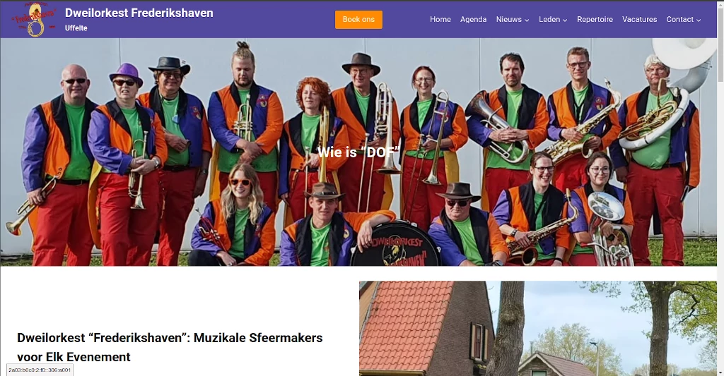 Nieuwe website Dweilorkest Frederikshaven